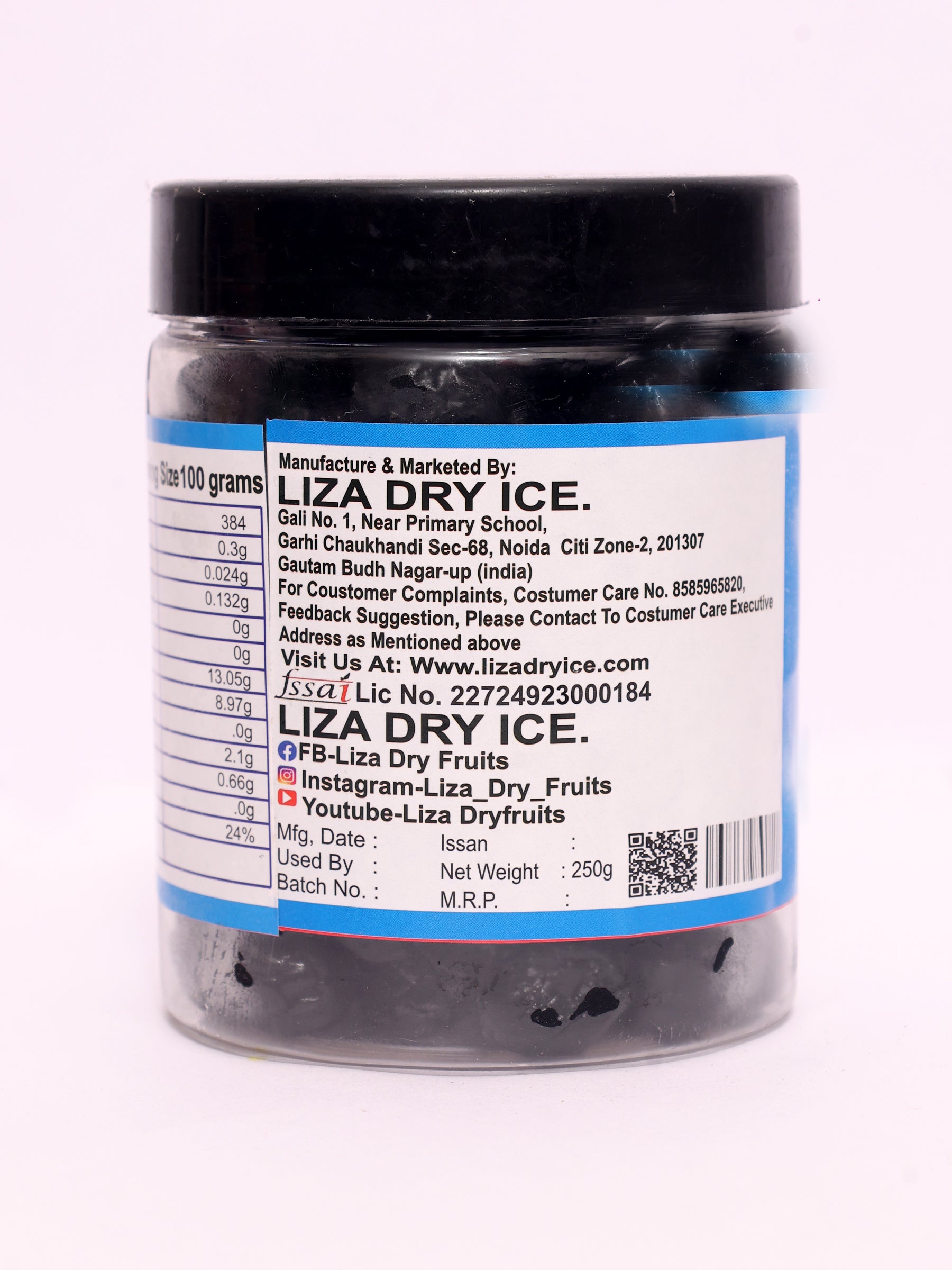 Dried Blueberies 250 gm